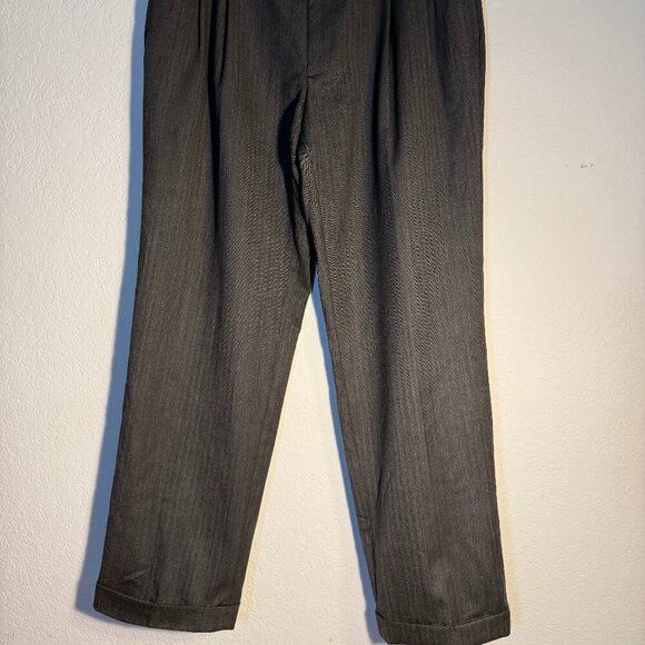 JoS A. Bank Men's Pants 37 x 30 areer Workwear Cuffed Hems Pleated Sunday Best - Picture 2 of 5